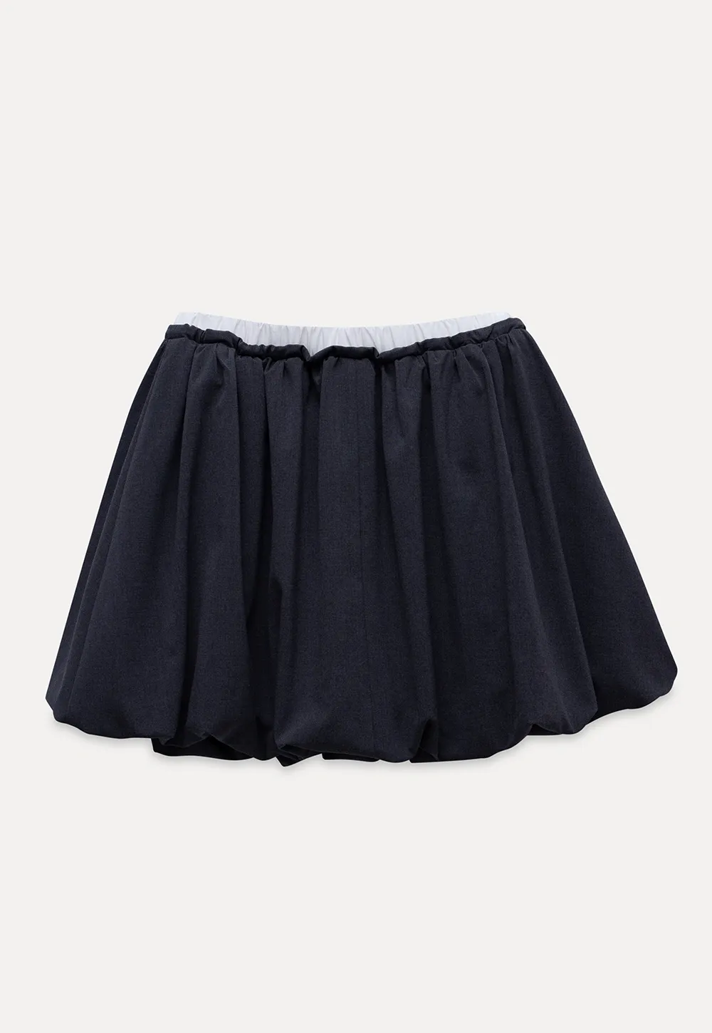 Drawstring Bubble Mini Skirt