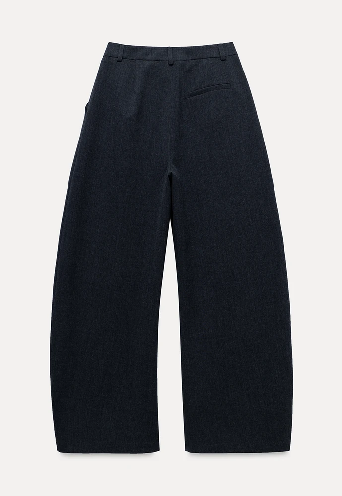 Wide-Leg Pleated Pants