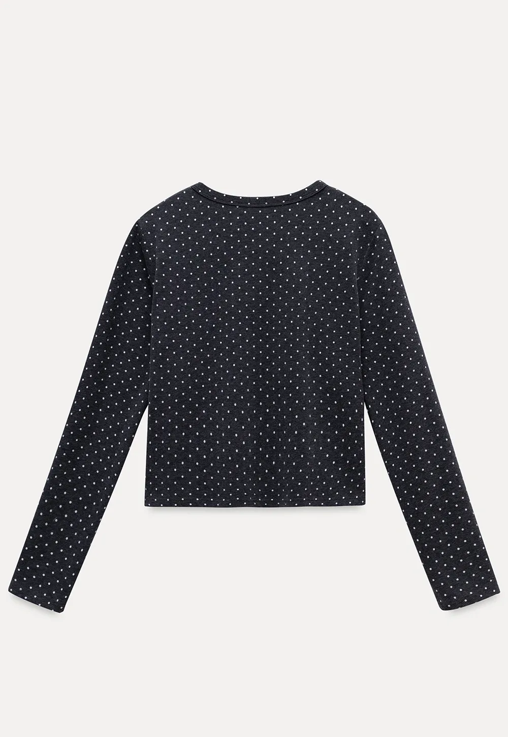 Polka Dot Ruffle Button-Up Cardigan
