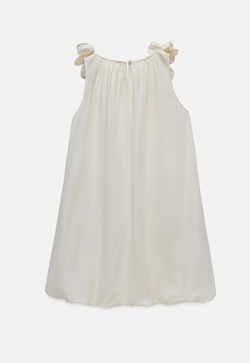Ruffle Neck Babydoll Mini Dress