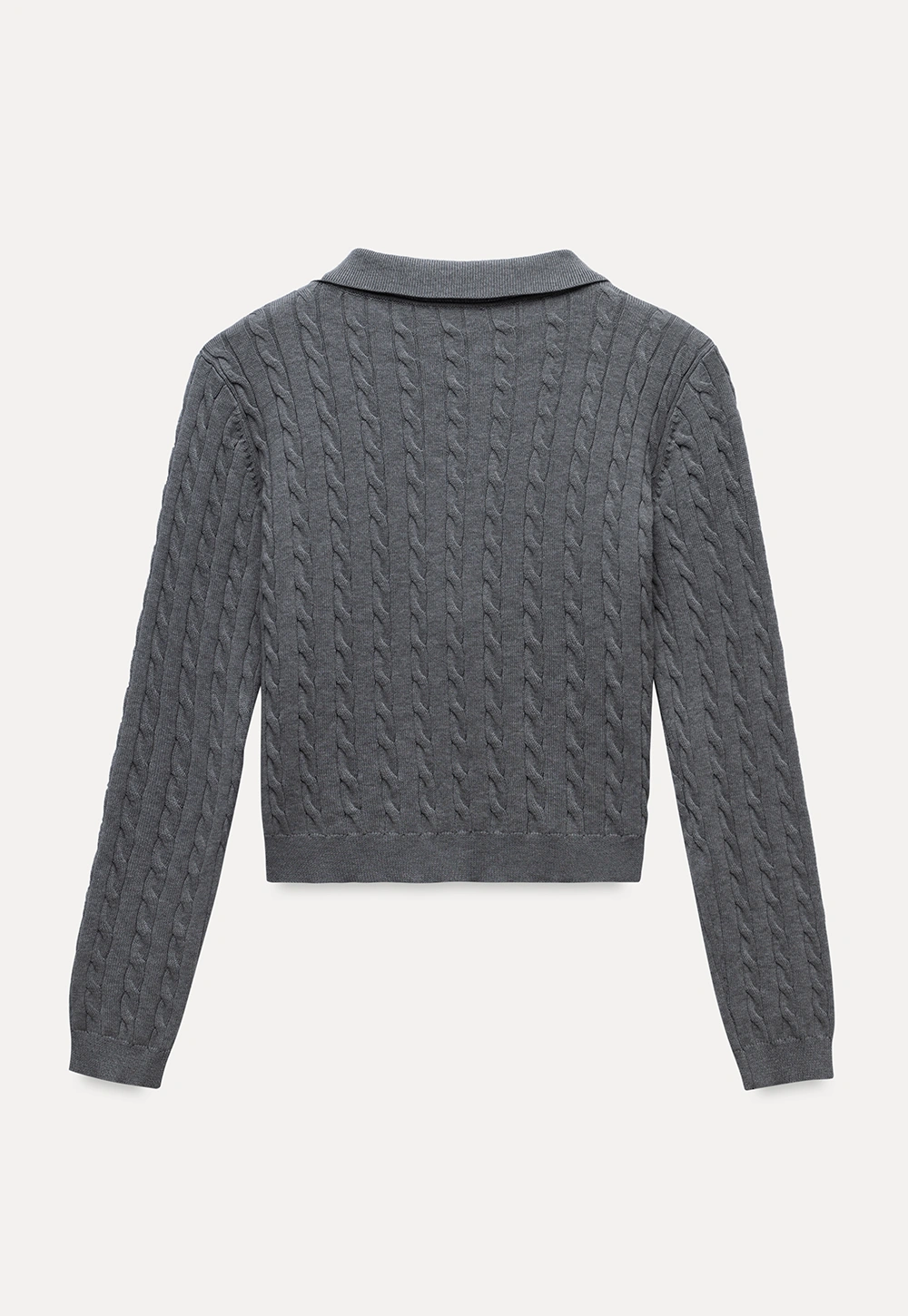 Women's Cable Knit Polo Sweater