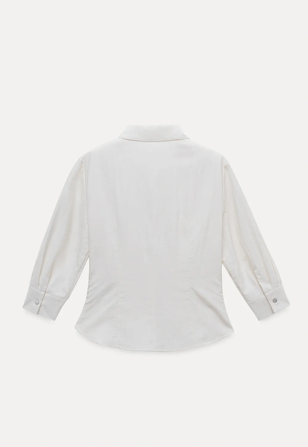 Women's Lightweight Button Down Shirt with 3/4 Sleeves