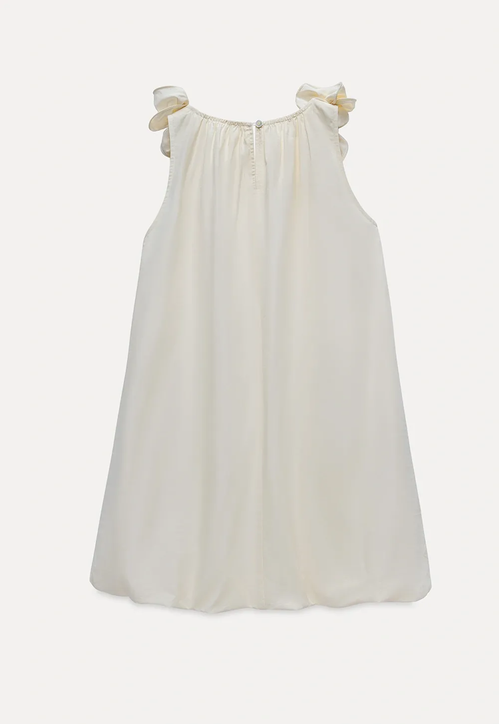 Ruffle Neck Babydoll Mini Dress