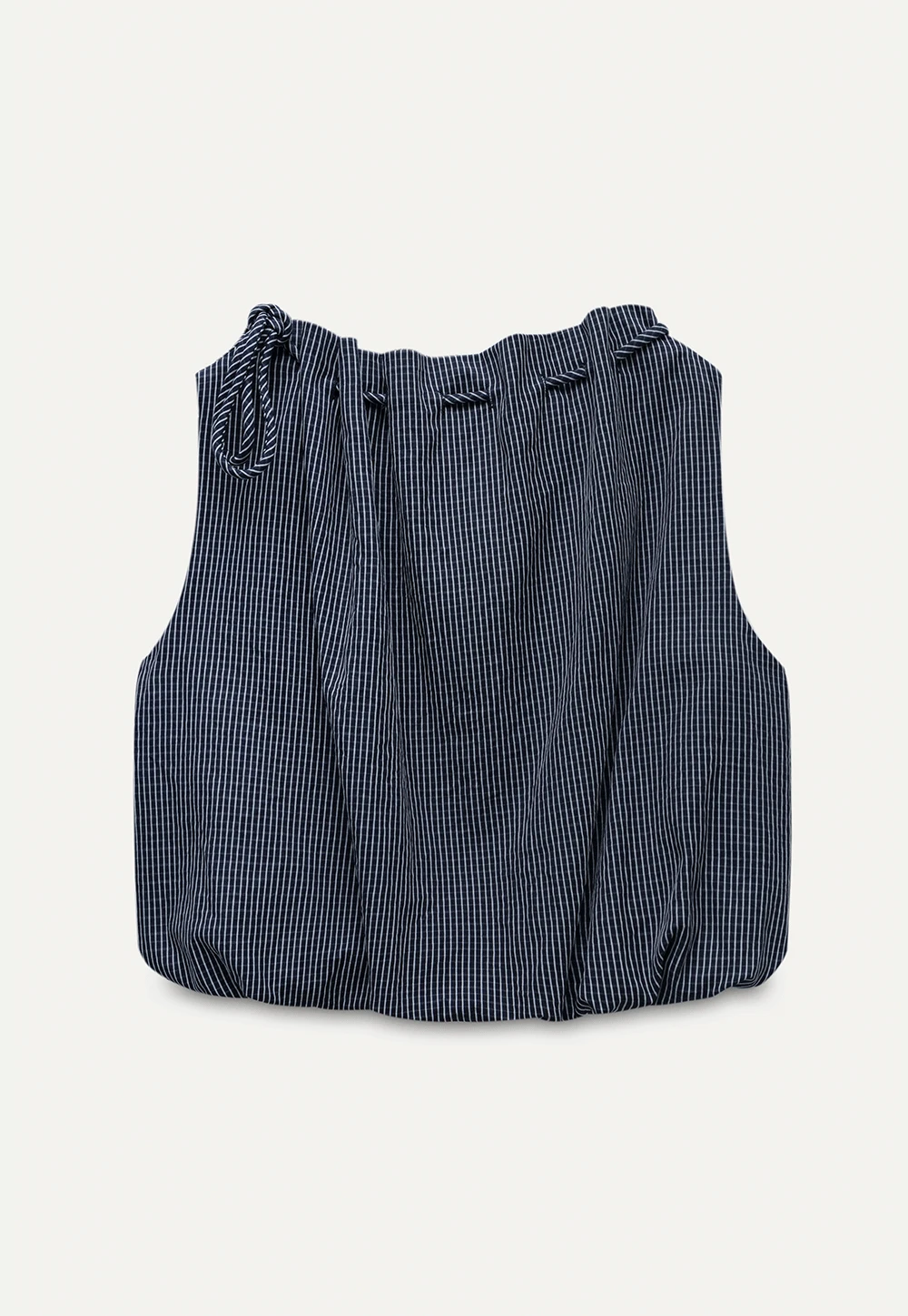 Women’s Gingham Tie-Neck Sleeveless Top