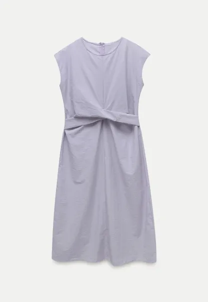 Women’s Twist-Front Sleeveless Midi Dress