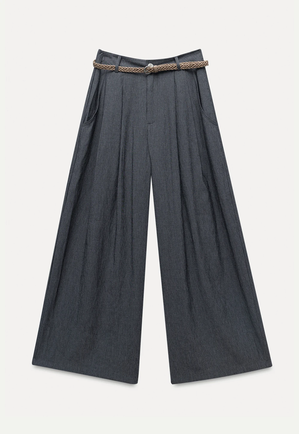 Women’s High-Waist Pleated Wide-Leg Pants