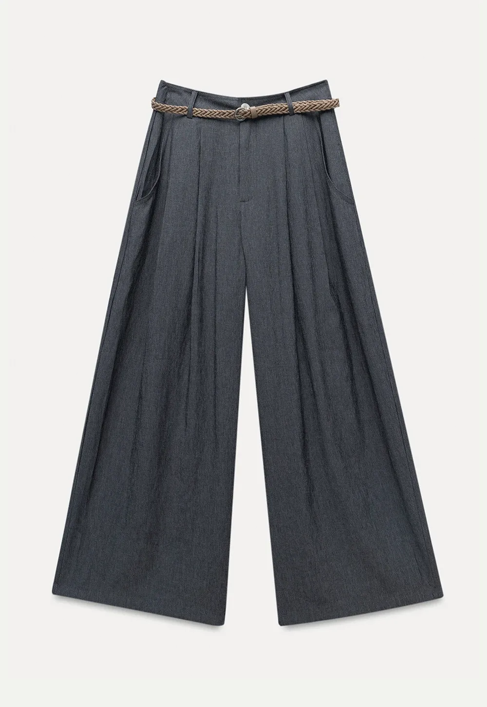 Women’s High-Waist Pleated Wide-Leg Pants