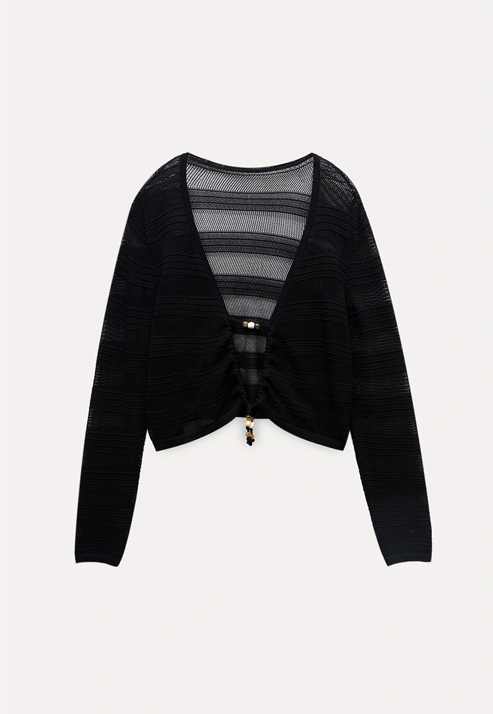 Women's Hollow Out Knit Long Sleeve Cardigan