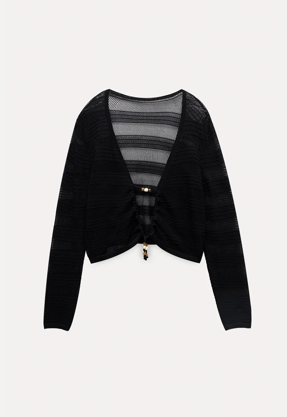 Women's Hollow Out Knit Long Sleeve Cardigan