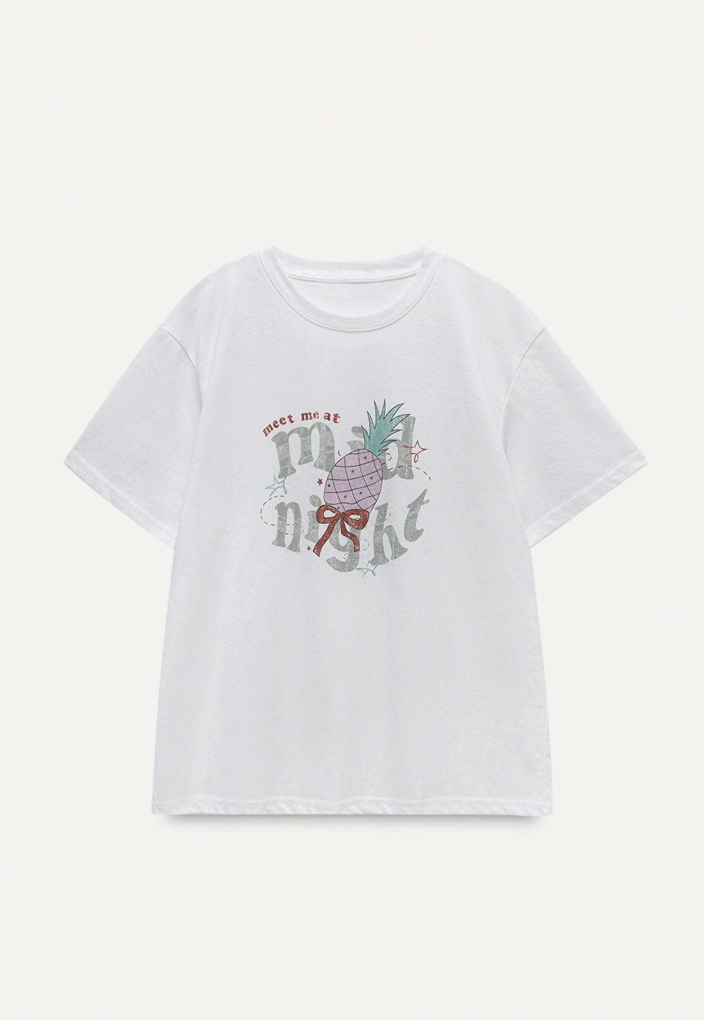 Women's Pineapple Letter Graphic T-Shirt