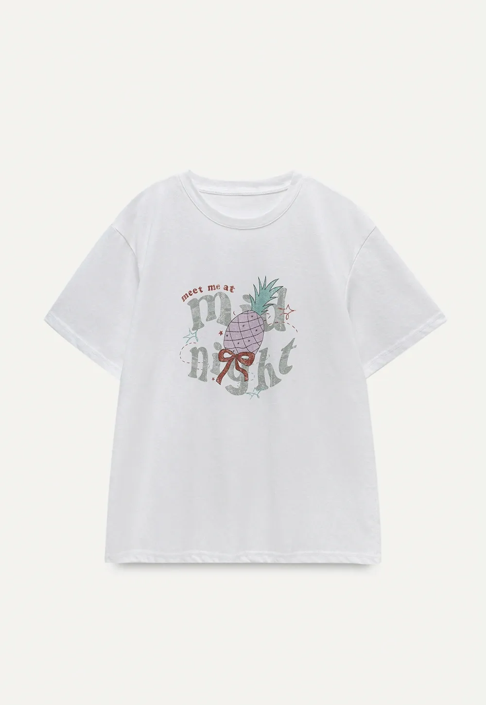 Women's Pineapple Letter Graphic T-Shirt