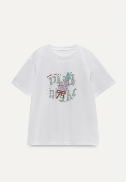 Women's Pineapple Letter Graphic T-Shirt