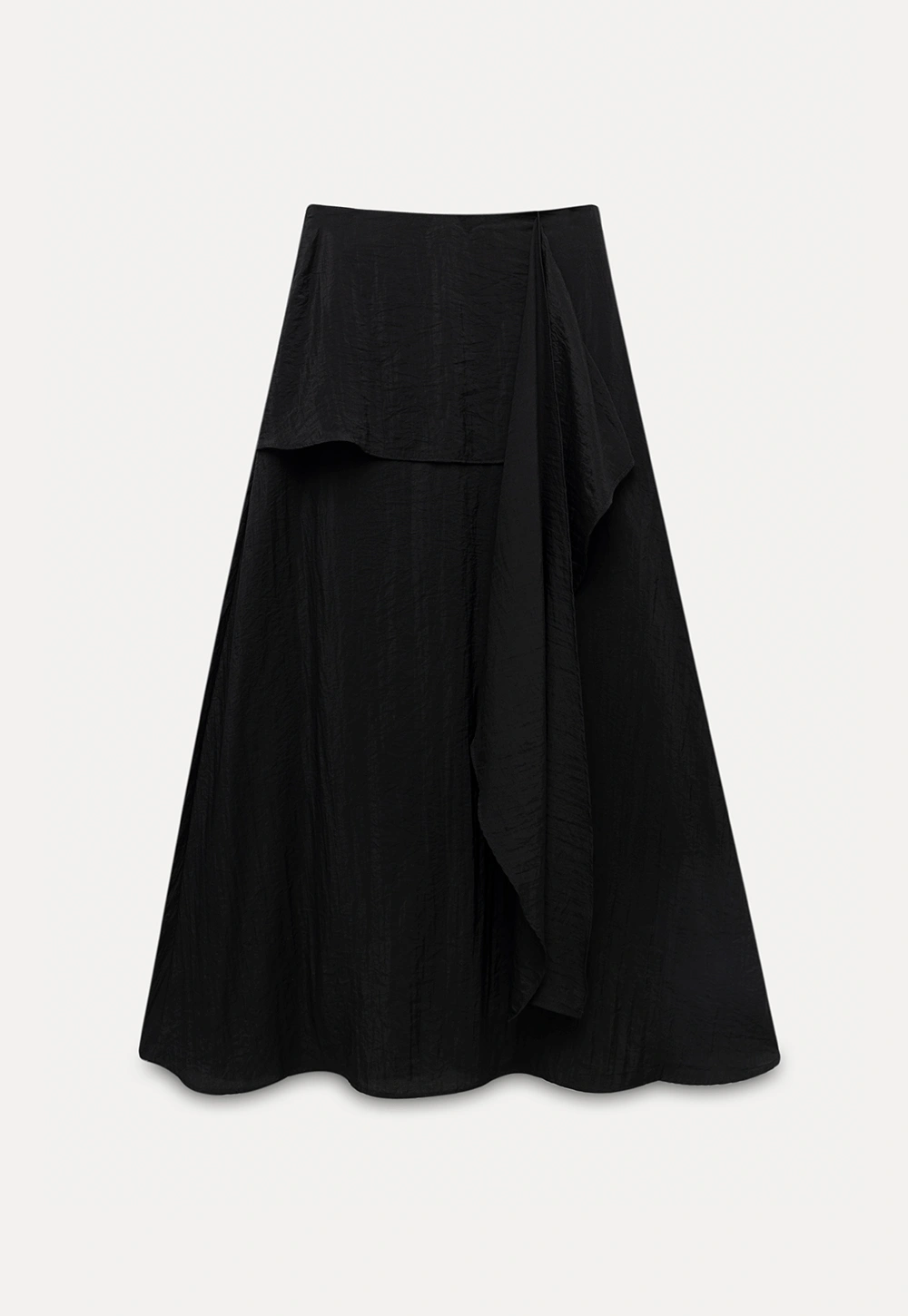 Women's Ruffle Hem Asymmetrical High Waist Skirt