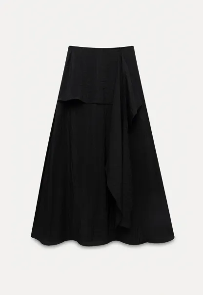 Women's Ruffle Hem Asymmetrical High Waist Skirt
