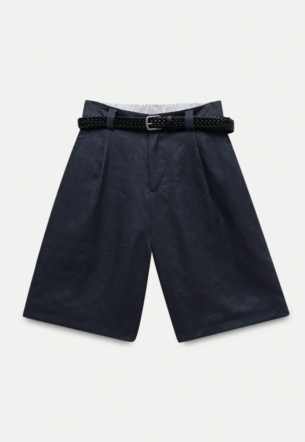 Women's Elastic Back Casual Loose Fit Shorts with Belt