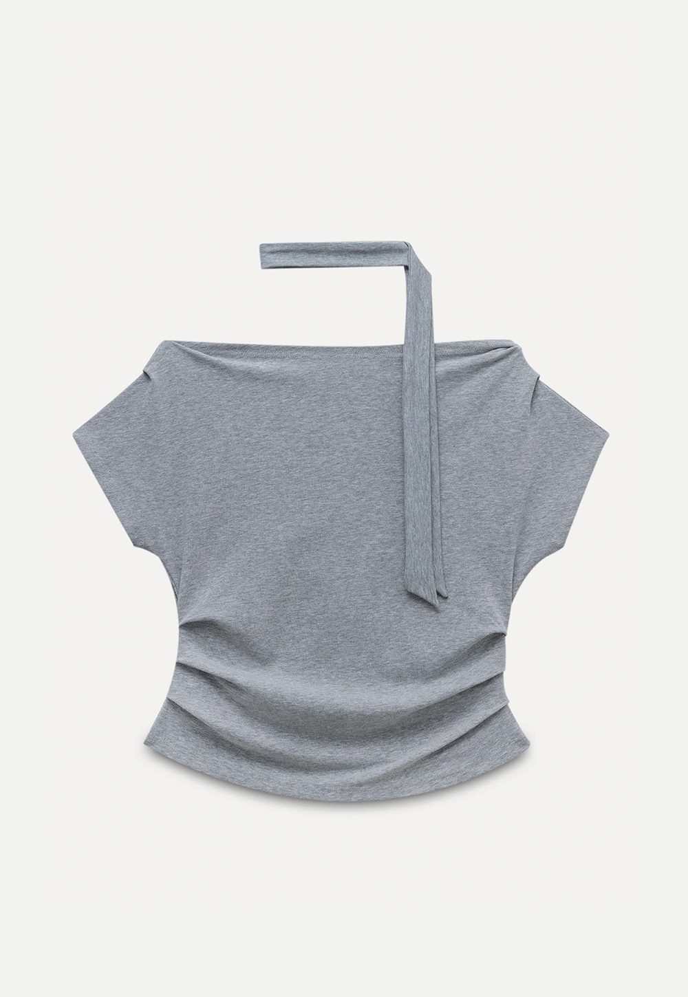 Off Shoulder Ruched T-Shirt