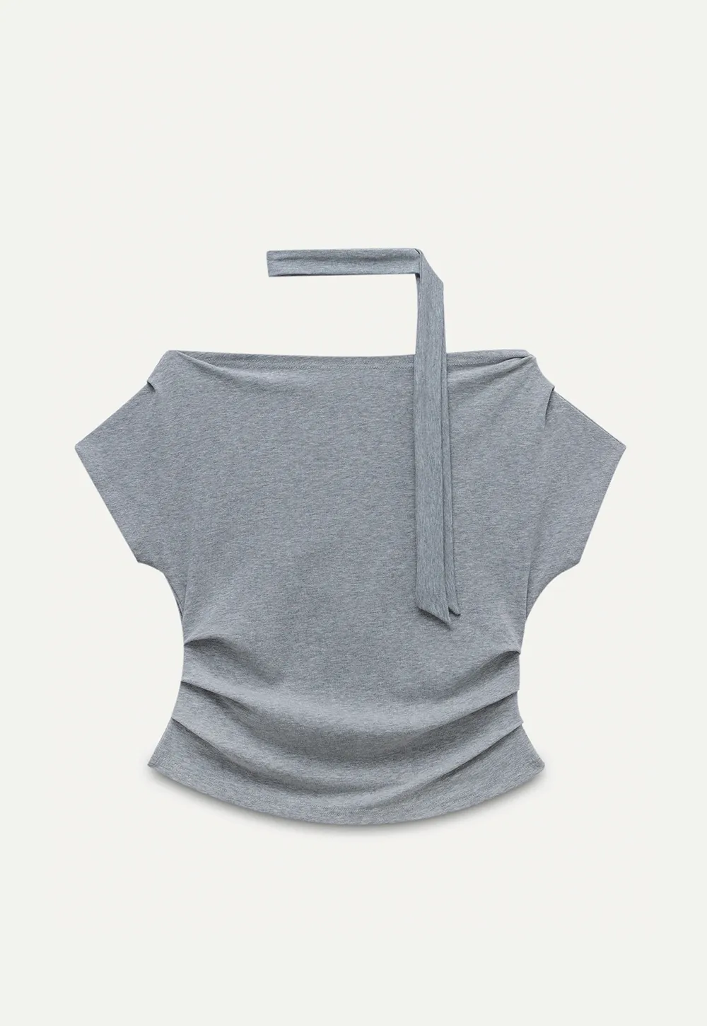 Off Shoulder Ruched T-Shirt
