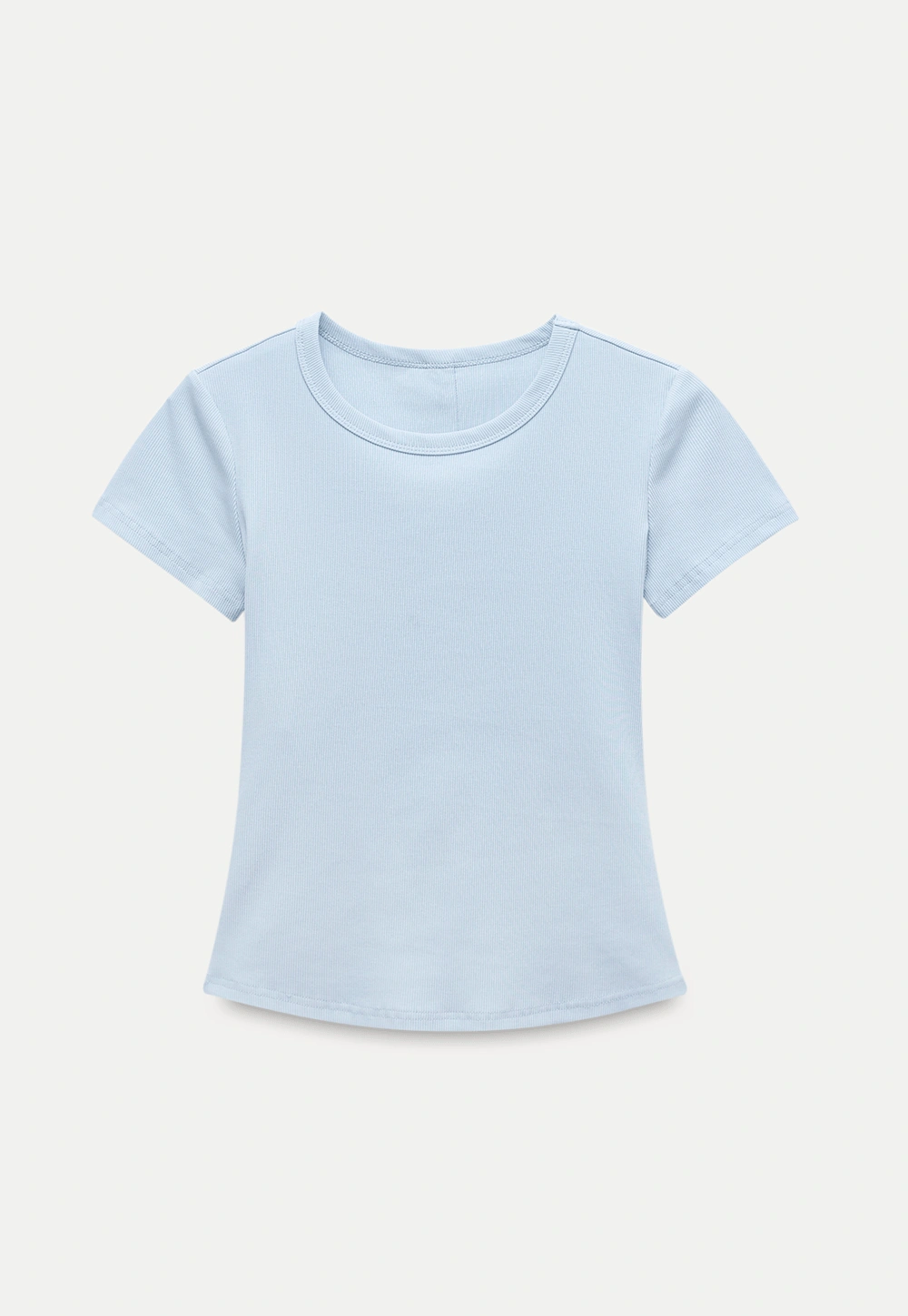 Women’s Basic Ribbed Knit T-Shirt
