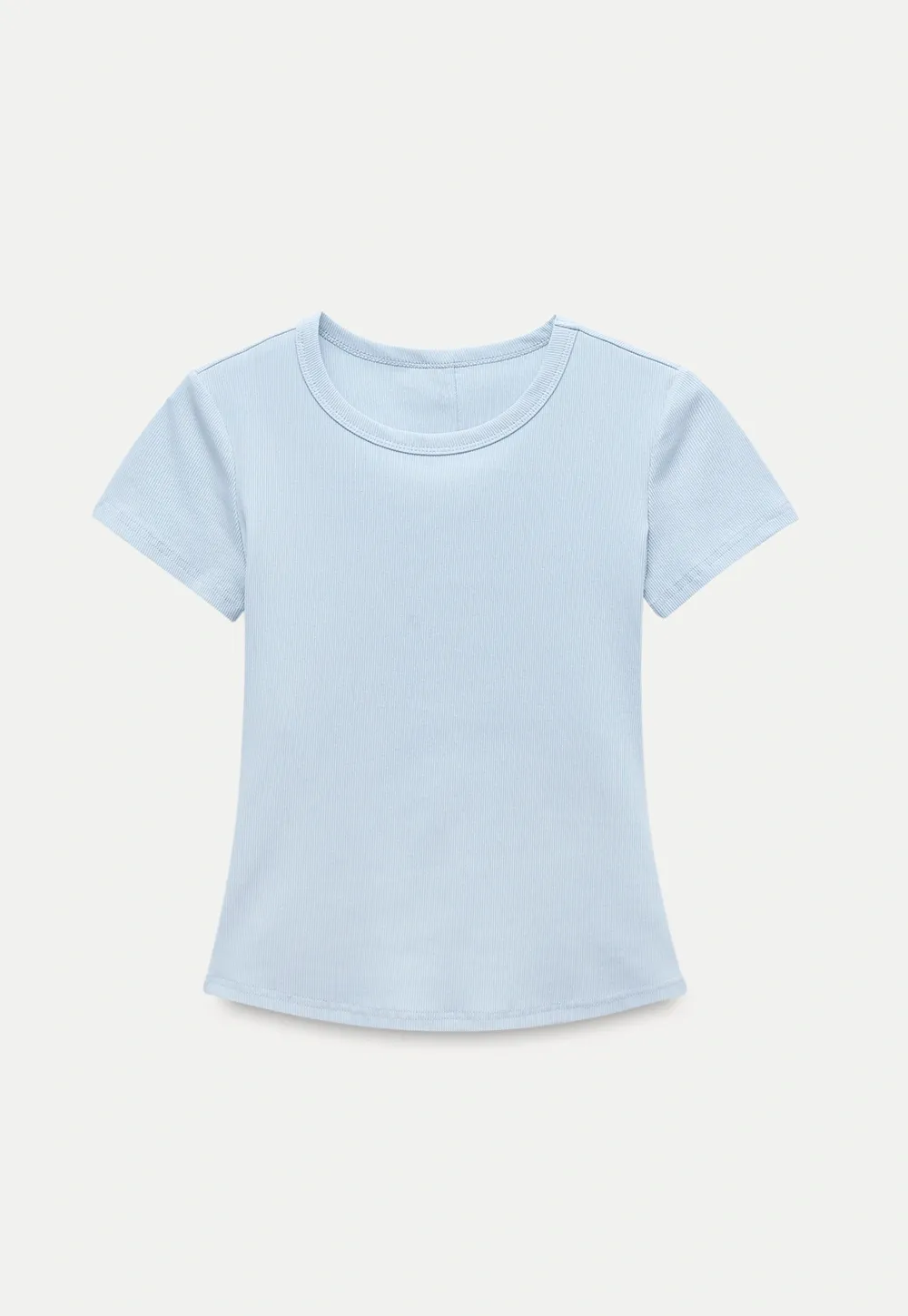 Women’s Basic Ribbed Knit T-Shirt