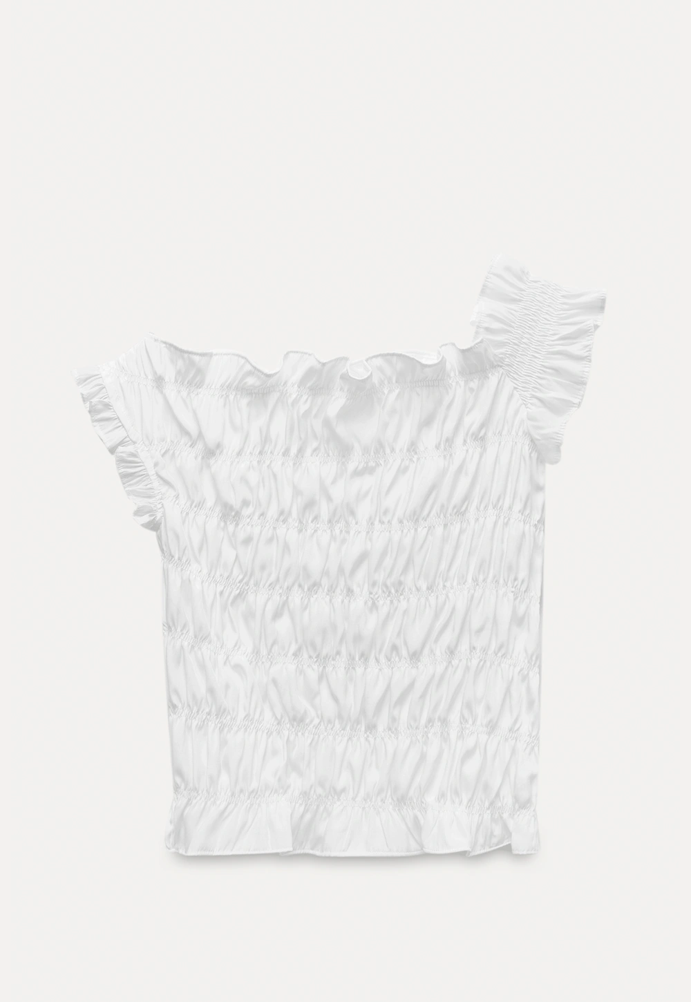 Women’s Off Shoulder Ruffled Shirred Top