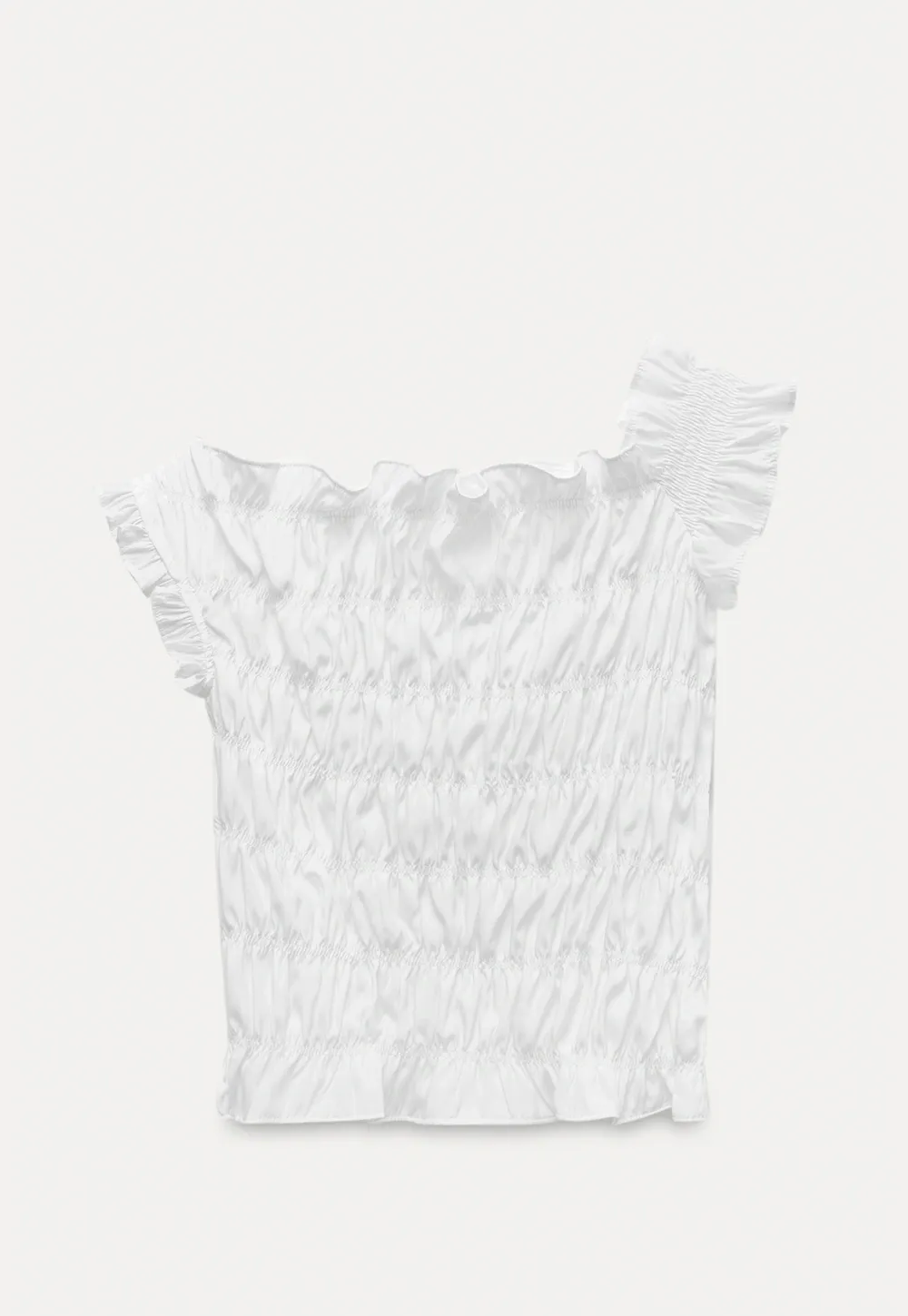 Women’s Off Shoulder Ruffled Shirred Top