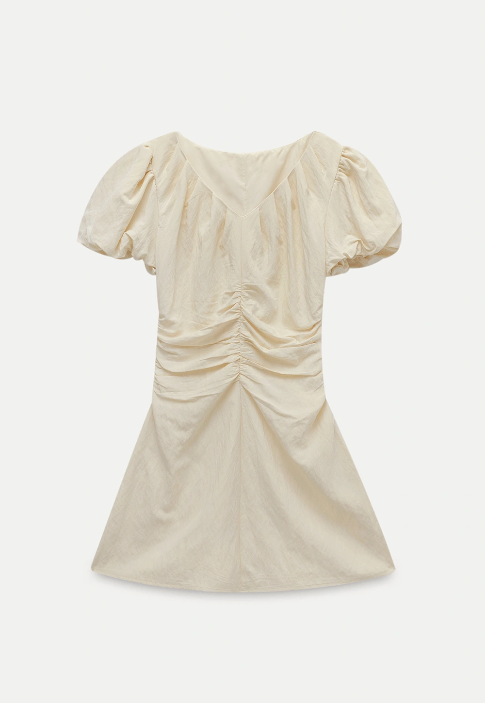 Women’s Puff Sleeve Ruched Mini Dress