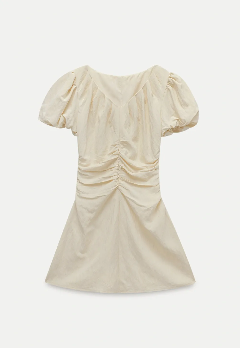 Women’s Puff Sleeve Ruched Mini Dress
