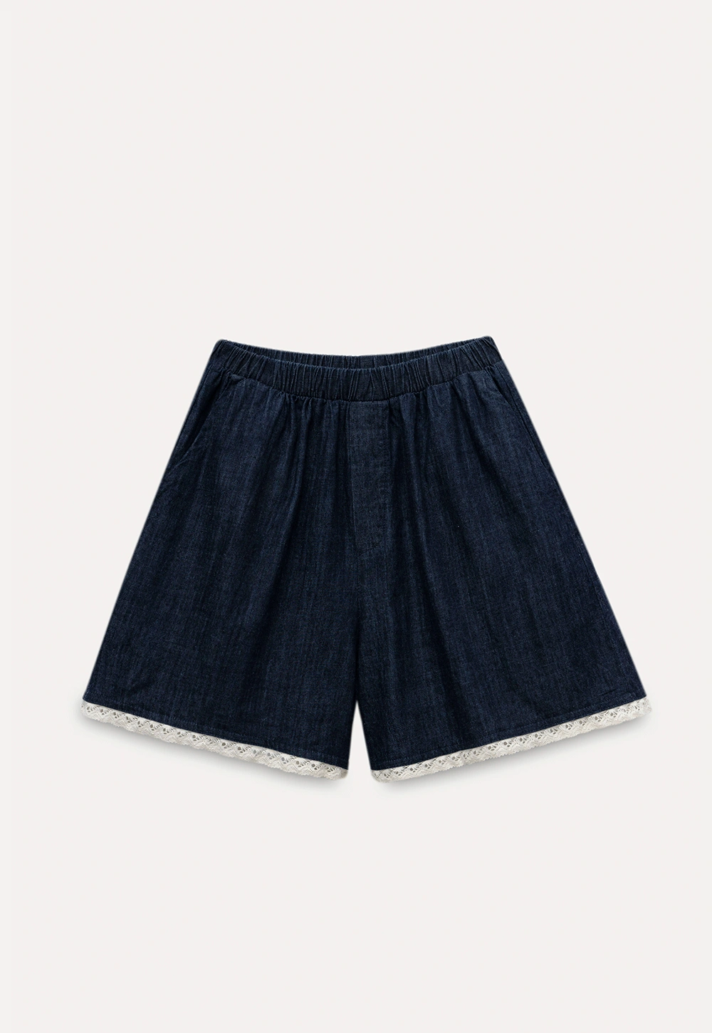 Women's Lace Trim Patchwork Shorts