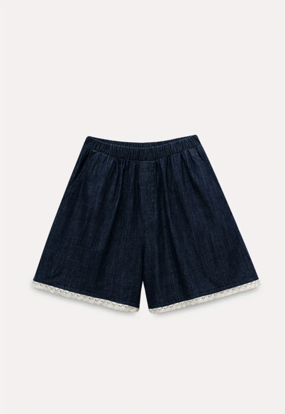 Women's Lace Trim Patchwork Shorts