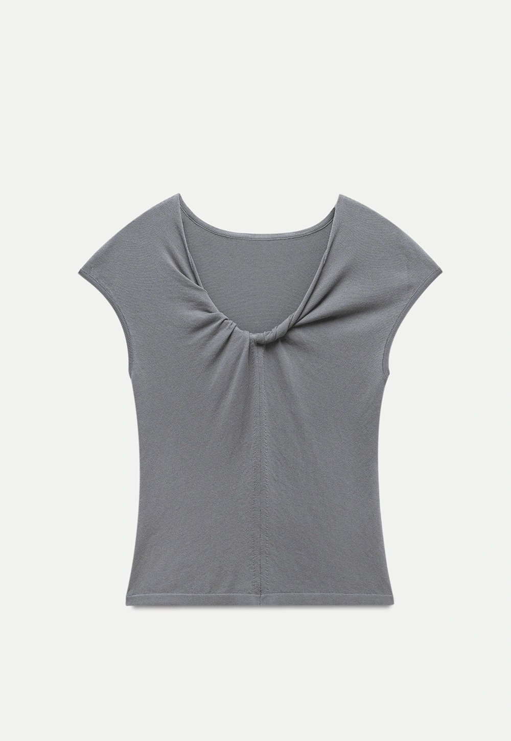 Women’s Ruched Front Slim Fit Cap Sleeve Top