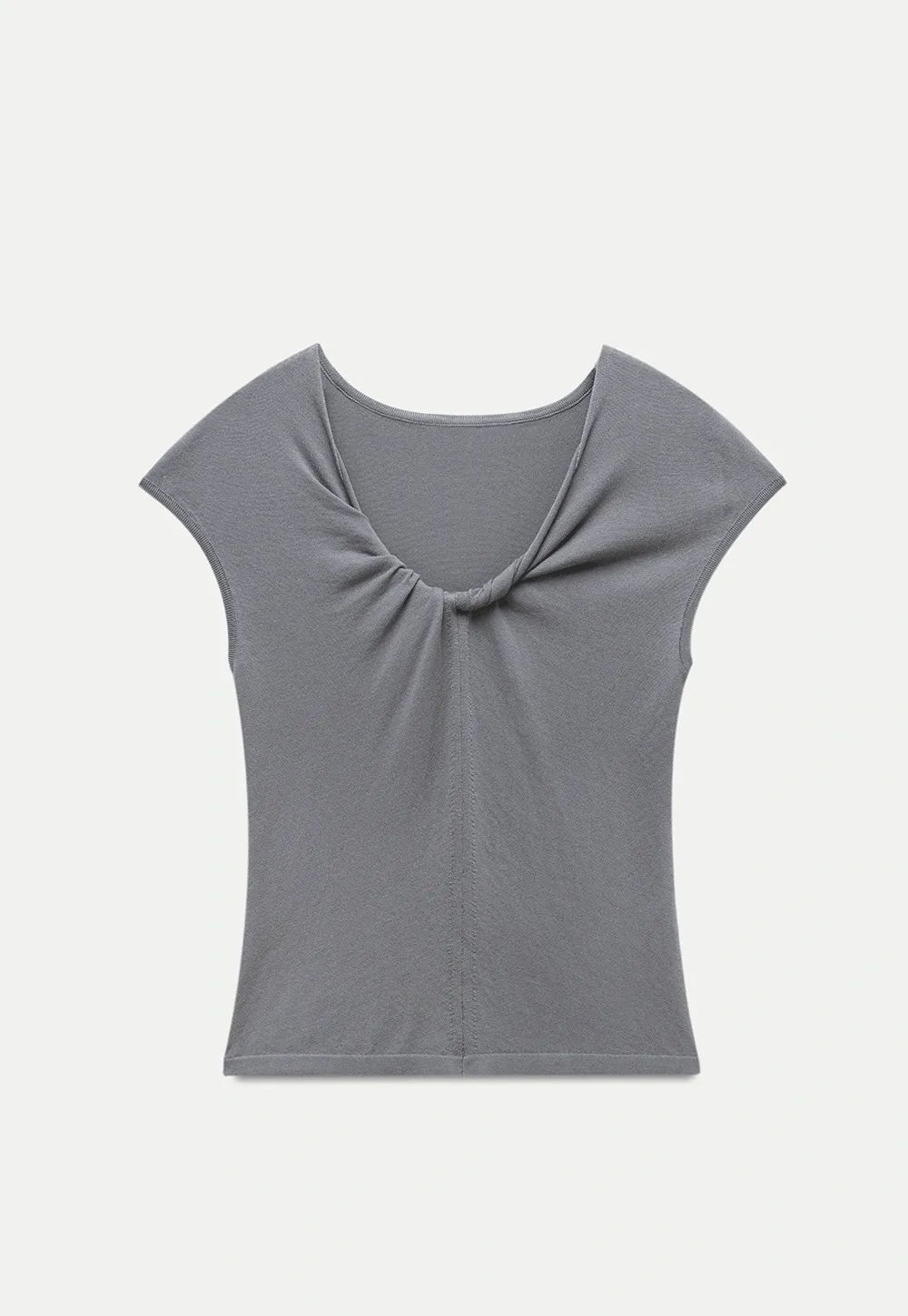 Women’s Ruched Front Slim Fit Cap Sleeve Top