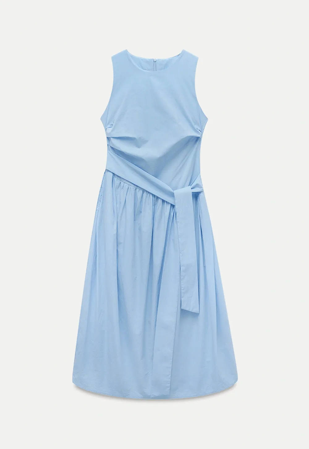 Women's Sleeveless Tie-Waist Midi Dress