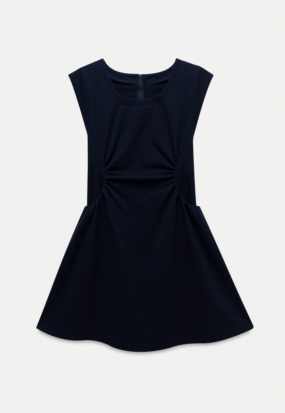 Women’s Ruched Waist Cap-Sleeve Mini Dress