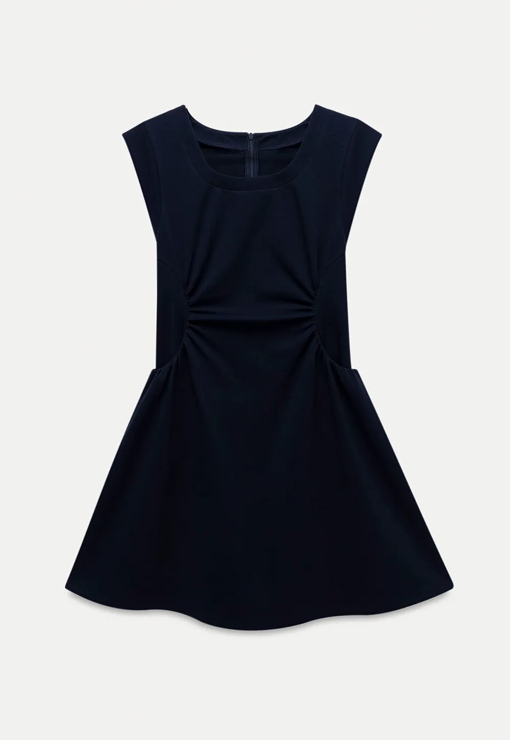 Women’s Ruched Waist Cap-Sleeve Mini Dress
