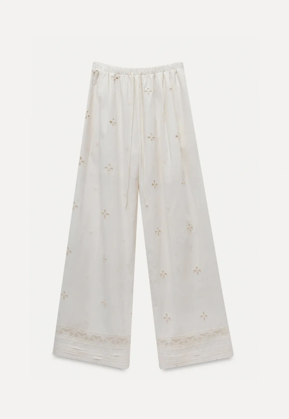 Women’s Eyelet Wide-Leg Drawstring Pants