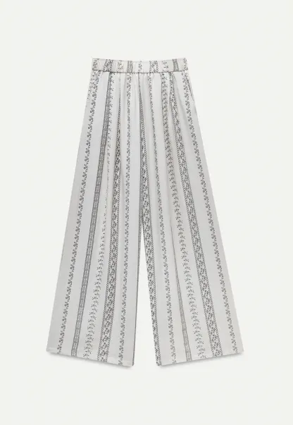 Women’s Boho Stripe Wide-Leg Palazzo Pants