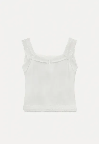 Women’s Lace Trim Crop Cami