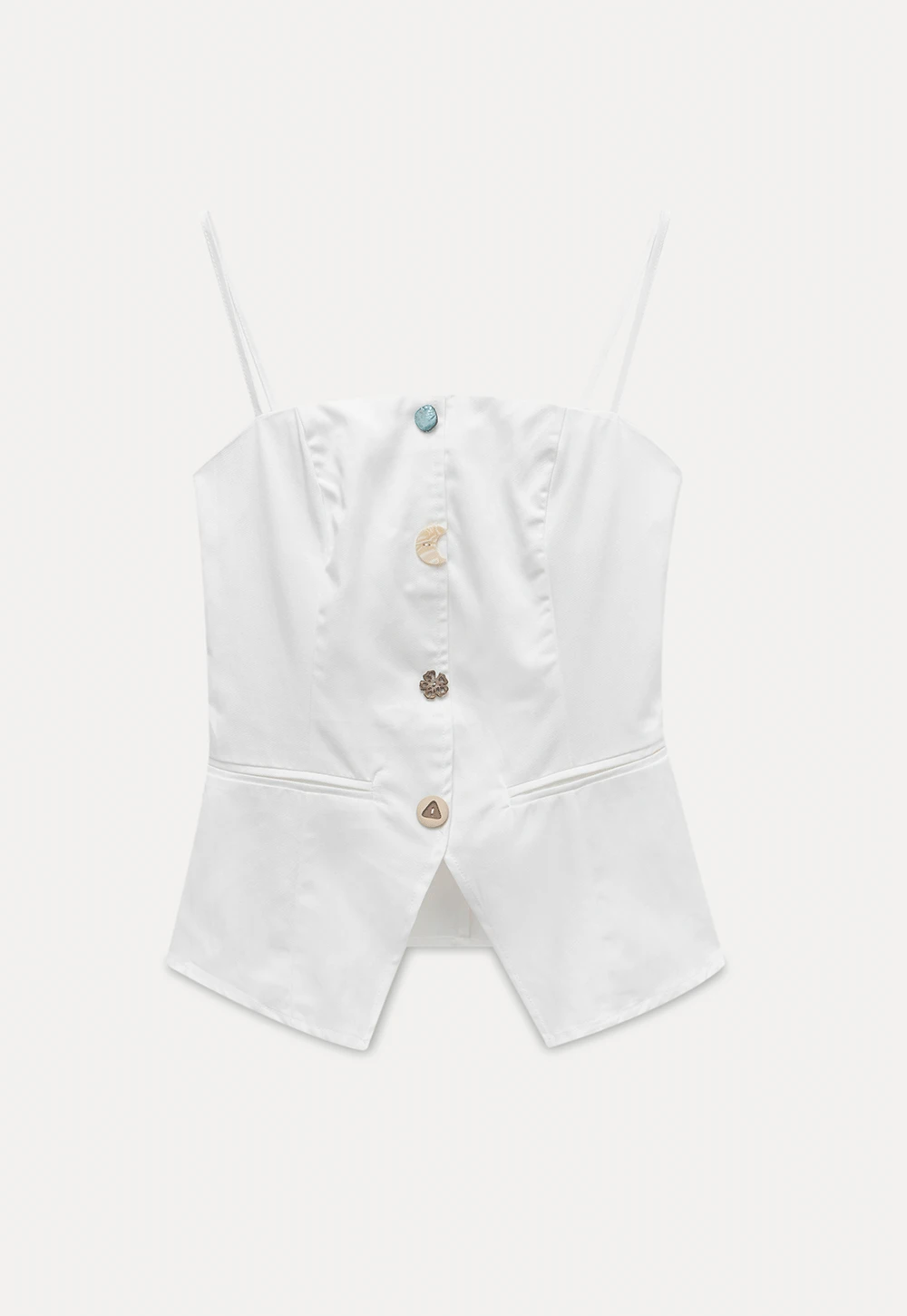 Chic Camisole Vest with Mixed Buttons