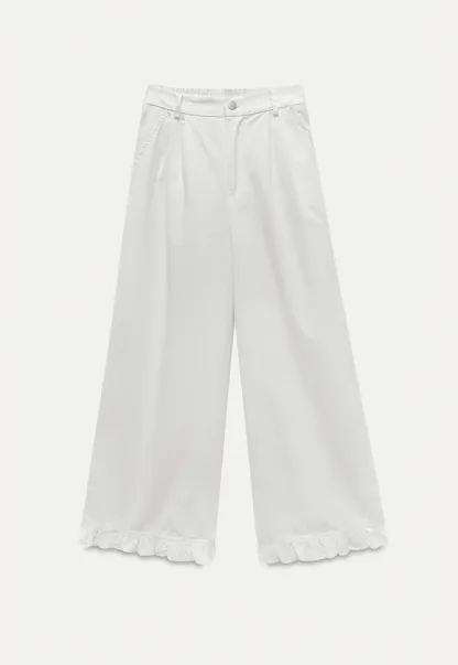 Women’s Ruffle Hem Wide-Leg Pants