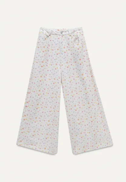 Women’s Pastel Floral Wide-Leg Pants