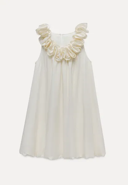 Ruffle Neck Babydoll Mini Dress