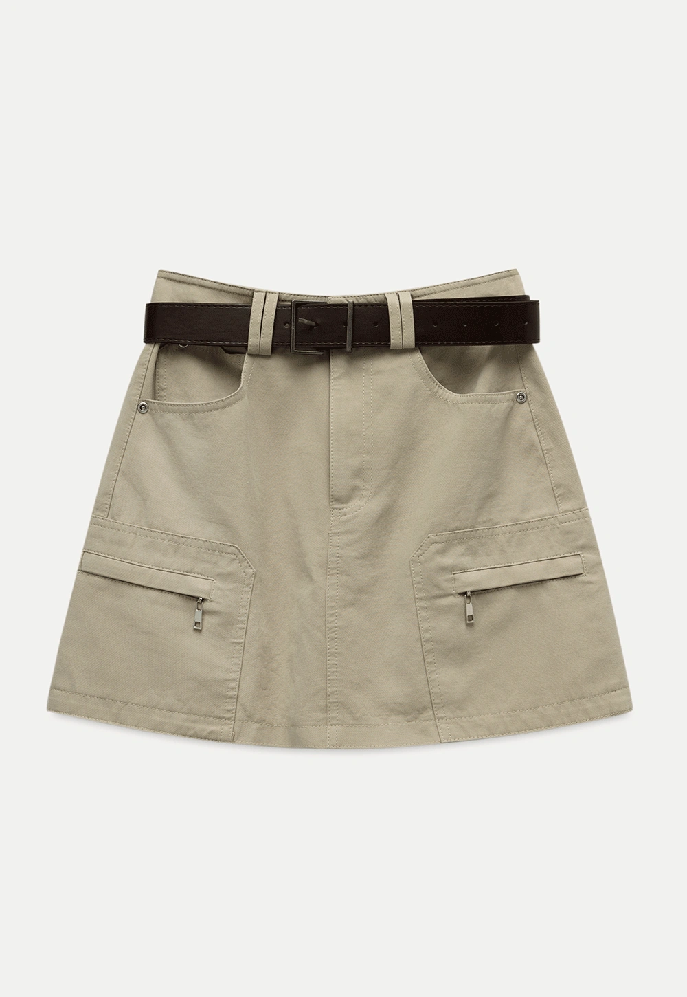 Women's High-Waist A-Line Mini Jean Skirt