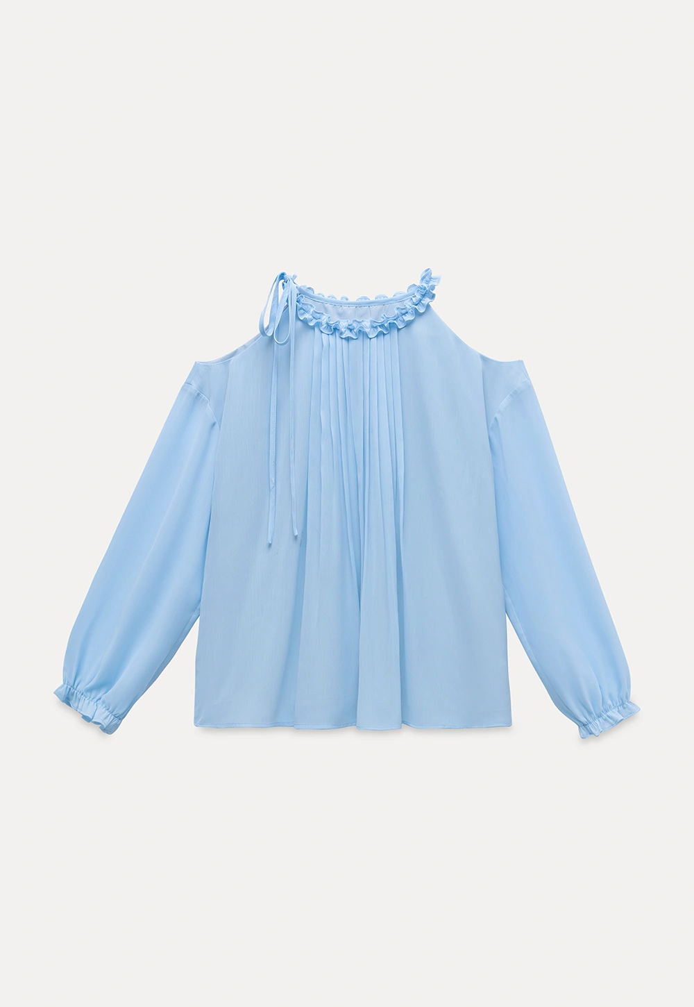 Women’s Cold-Shoulder Pleated Blouse