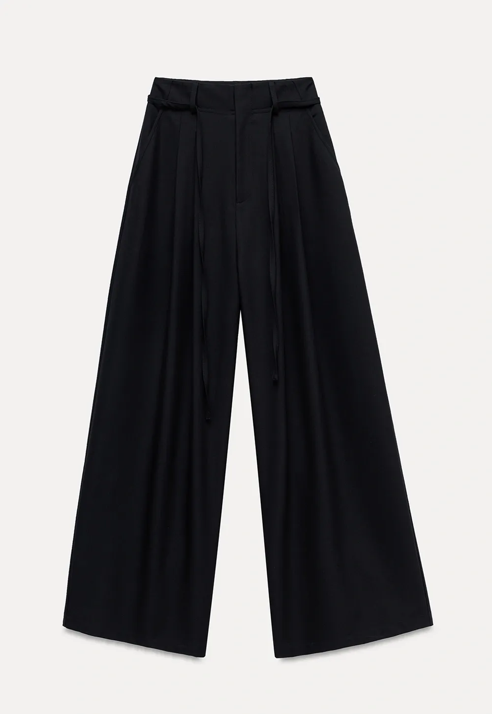 Pleated Wide-Leg Trousers