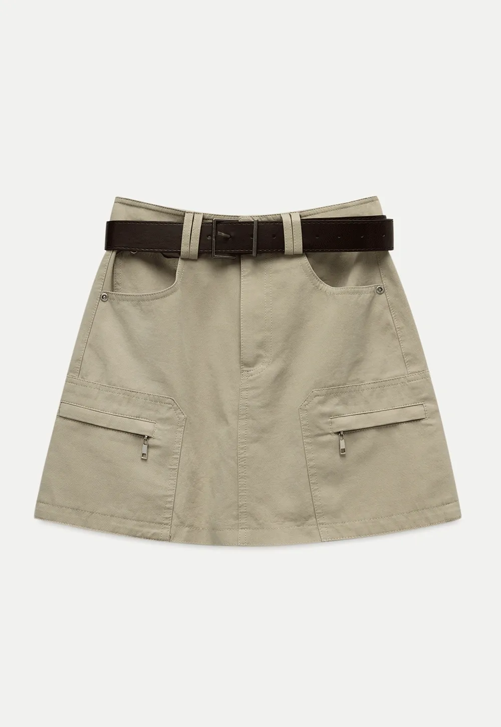 Women's High-Waist A-Line Mini Jean Skirt