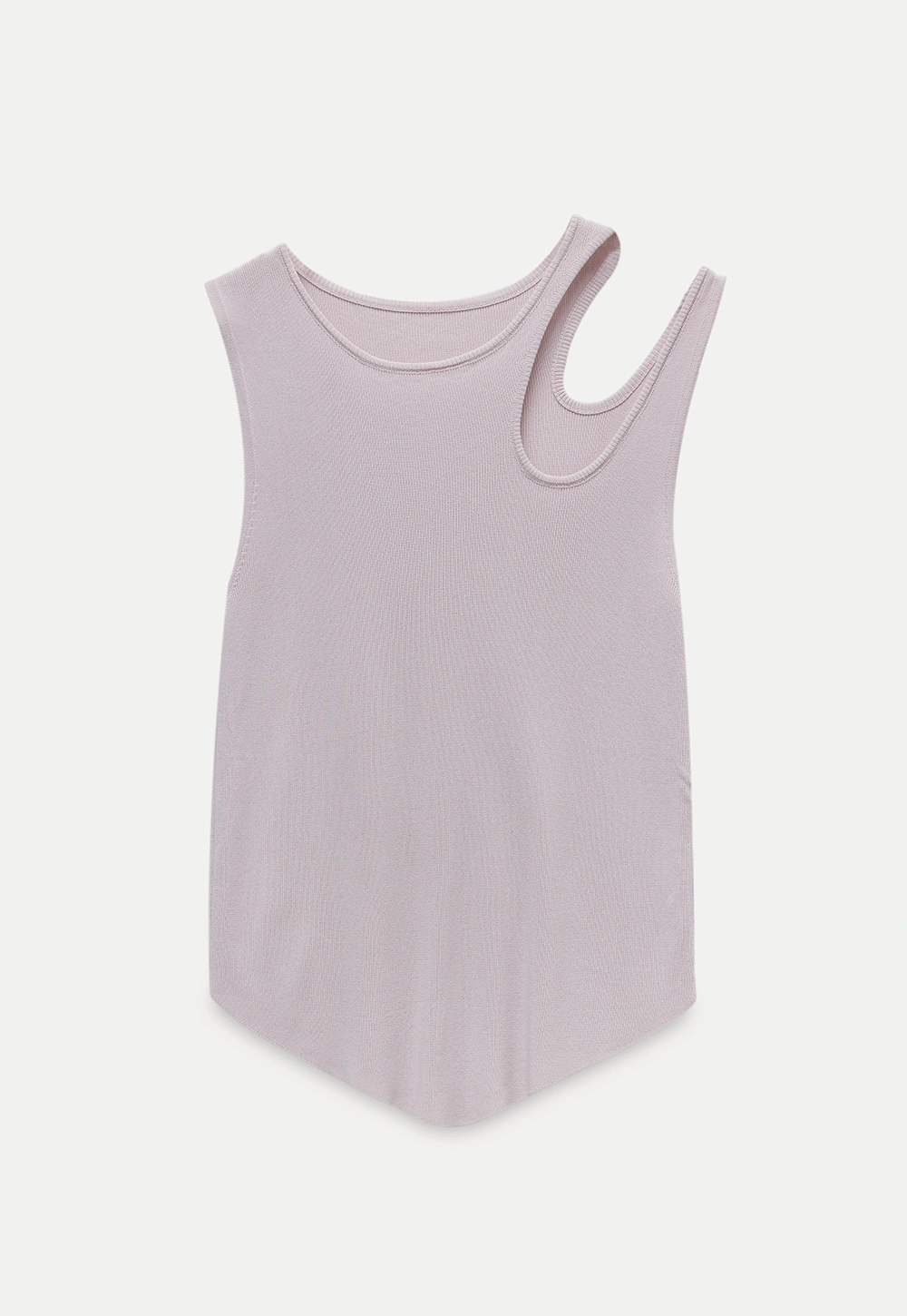 Asymmetric Cutout Knit Tank Top