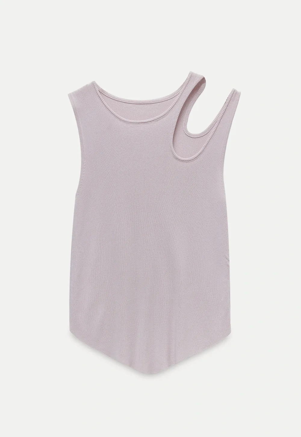 Asymmetric Cutout Knit Tank Top