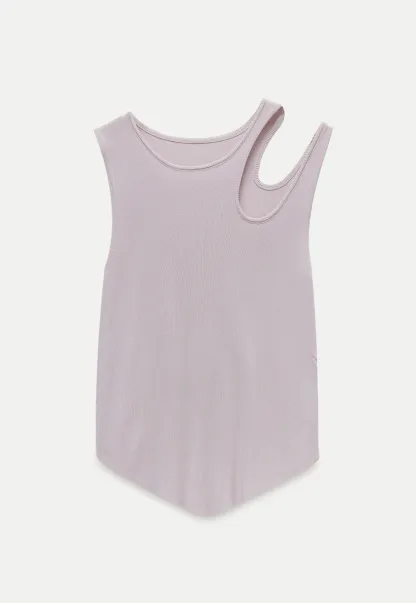 Asymmetric Cutout Knit Tank Top