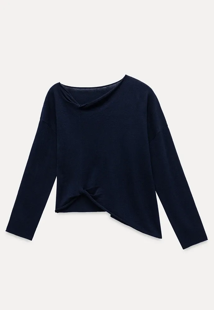 Women Twist‑Hem Knit Top