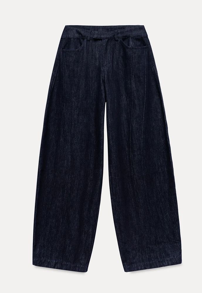 Women Wide‑Leg Denim Pants